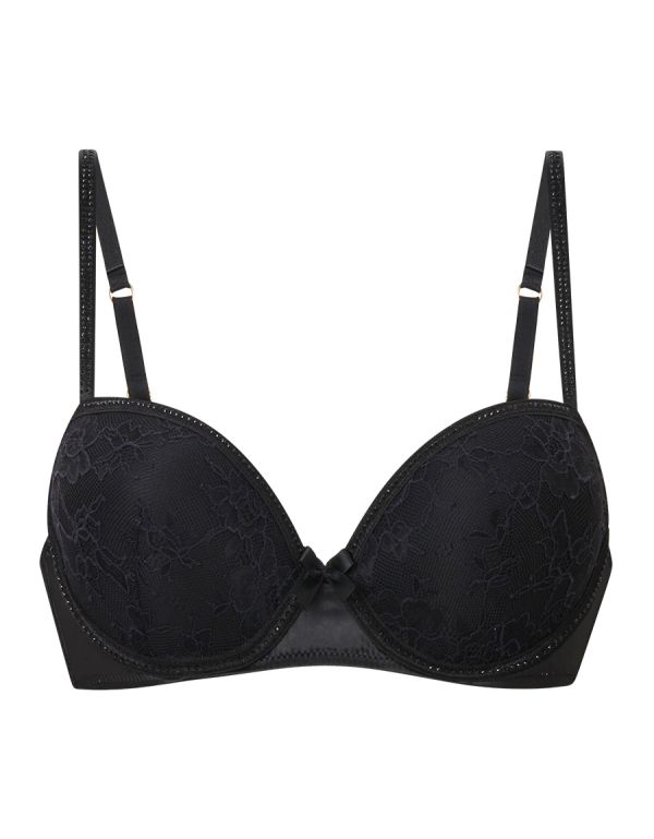Buy Women's Lace Detail Padded Balconette Bra with Briefs Online